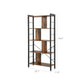 Rustic Brown Bookcase [US Stock]