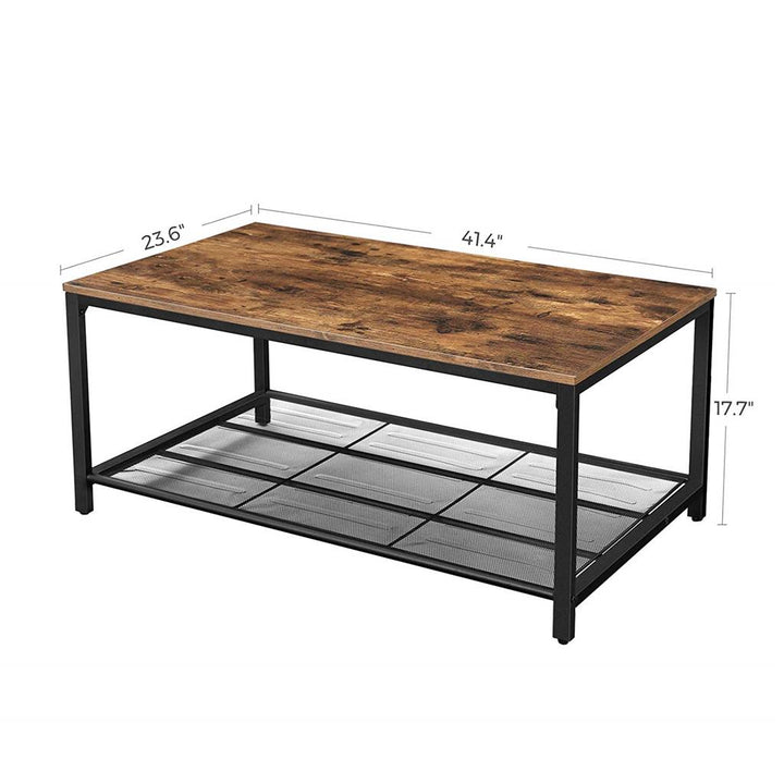 Rustic Brown Coffee Table For Homr [US Stock]